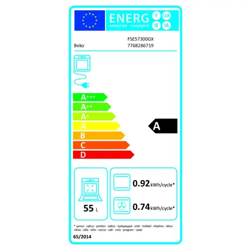 Cuisinière dessus vitrocéramique BEKO FSE57300GX - 2