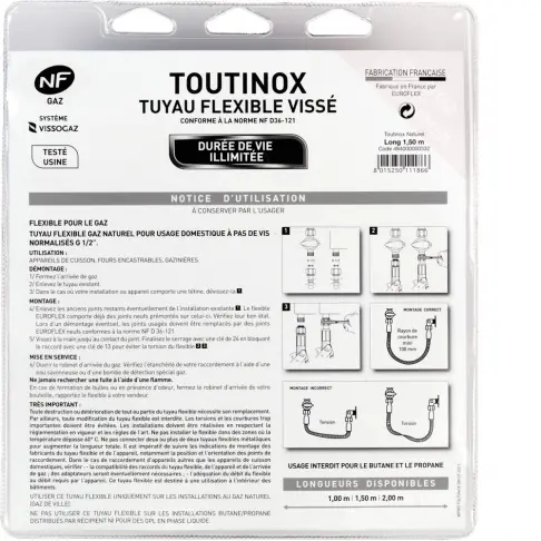 Tuyau de gaz WPRO TNE 150 - 2