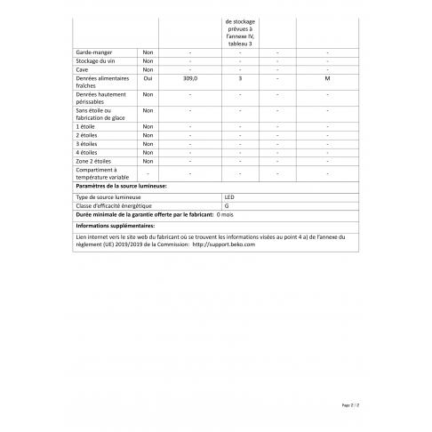 Réfrigérateur intégré 1 porte BEKO BSSA315K3SN - 7
