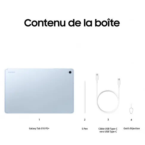 SAMSUNG Galaxy Tab S10 FE+ Wi-Fi Bleu - 128Go - 10