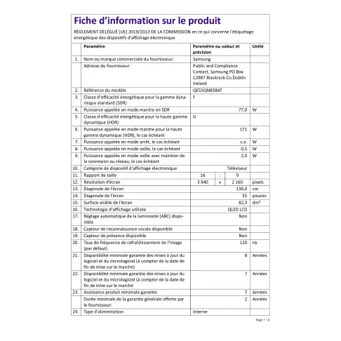 Télé led 55 pouces SAMSUNG QE55QN85B - 2