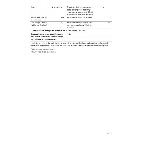 Lave linge séchant SAMSUNG WD10T534DBW - 9