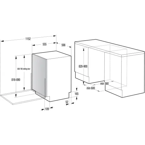 Lave-vaisselle tout intégré 60 cm HISENSE HV663C62 - 14