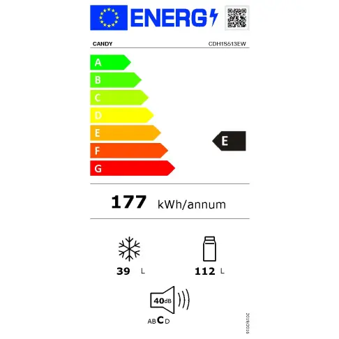 Réfrigérateur 2 portes CANDY CDH1S513EW - 3