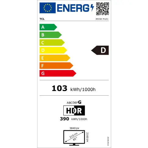 Tv led 85'' TCL 85C6KPRO - 9
