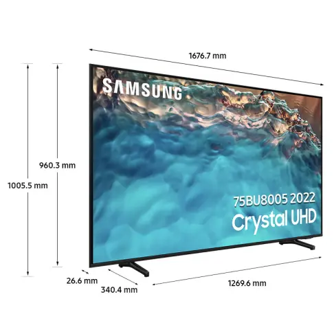 Télé led 75 pouces SAMSUNG UE75BU8005 - 8