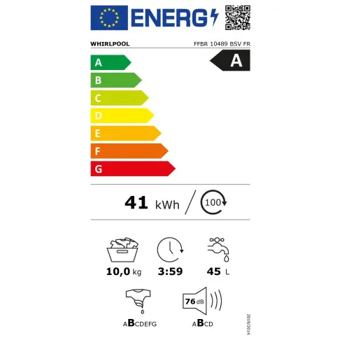 Lave-linge frontal WHIRLPOOL FFBR10489BSVFR - 2