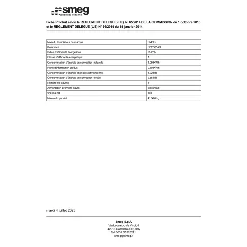 Four pyrolyse SMEG SFP 805 AO - 2