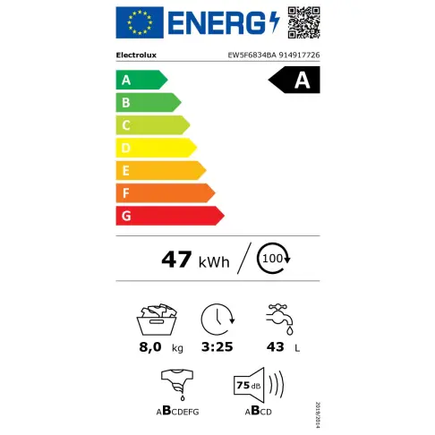 Lave-linge frontal ELECTROLUX EW5F6834BA - 8