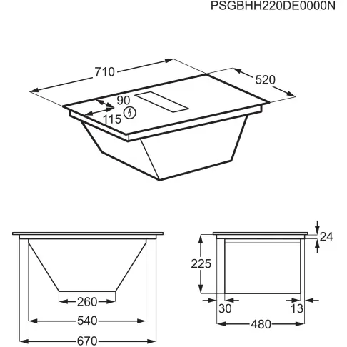 Table aspirante ELECTROLUX KCC73443 - 16