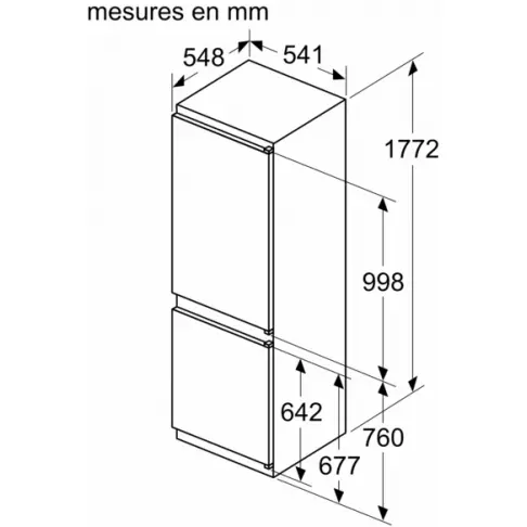 Réfrigérateur combiné intégrable BOSCH KIV86NSE0 - 8