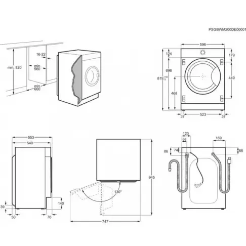 Lave-linge séchant intégrable ELECTROLUX EW7W1684BI1 - 12