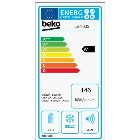 Réfrigérateur intégré 1 porte BEKO LBI 3003 - 2