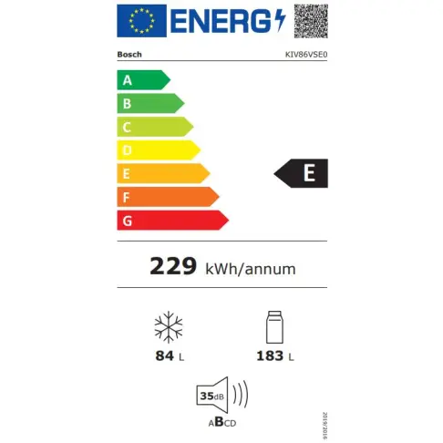 Réfrigérateur intégrable combiné inversé BOSCH KIV86VSE0 - 9