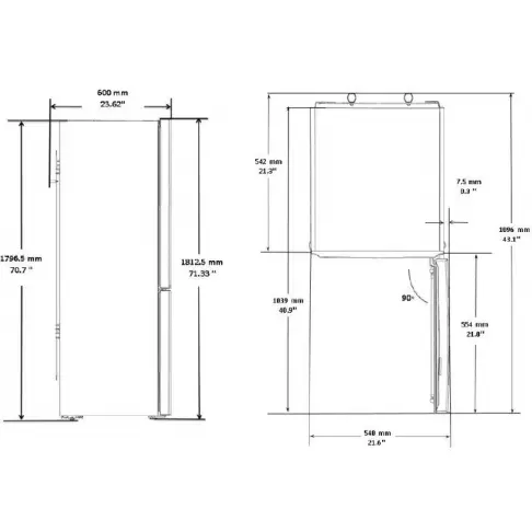Réfrigérateur combiné inversé BEKO RCSA300K30WN - 7