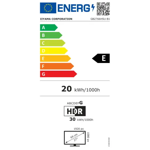 Ecran pc gaming IIYAMA GB2766HSU-B1 - 16