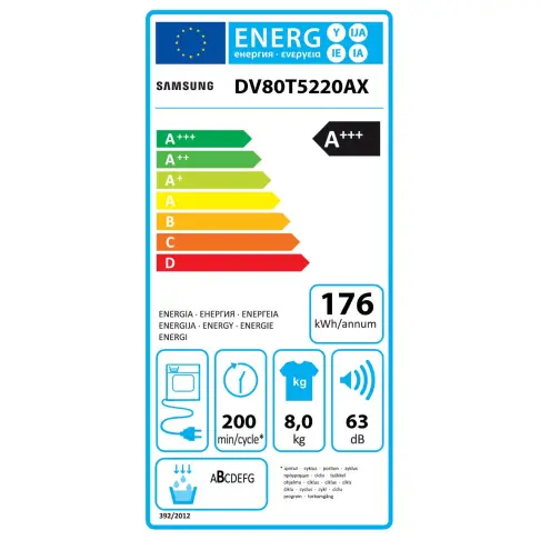 Sèche-linge frontal SAMSUNG DV80T5220AX - 9