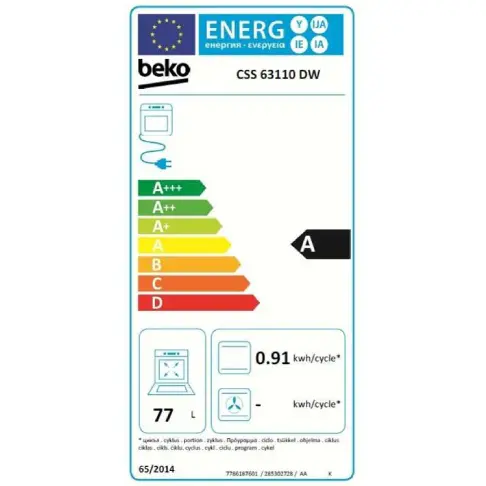 Cuisiniere mixte BEKO CSS 63110 DW - 2