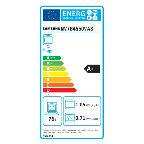 Four pyrolyse SAMSUNG NV7B4550VAS - 4