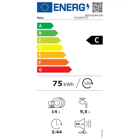 Lave-vaisselle 60 cm BEKO BDFN26B4C0W - 4
