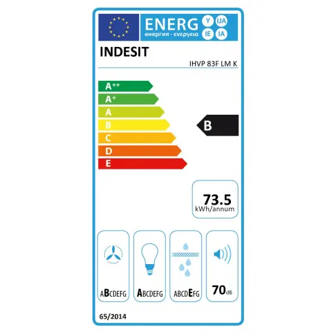 Hotte décorative INDESIT IHVP 83 FLMK - 3