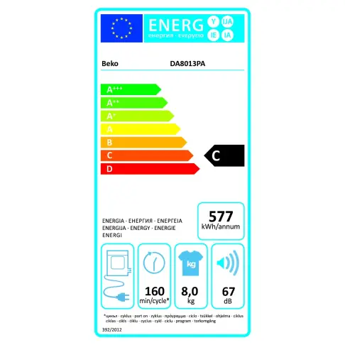 Sèche-linge frontal BEKO DA8013PA - 10