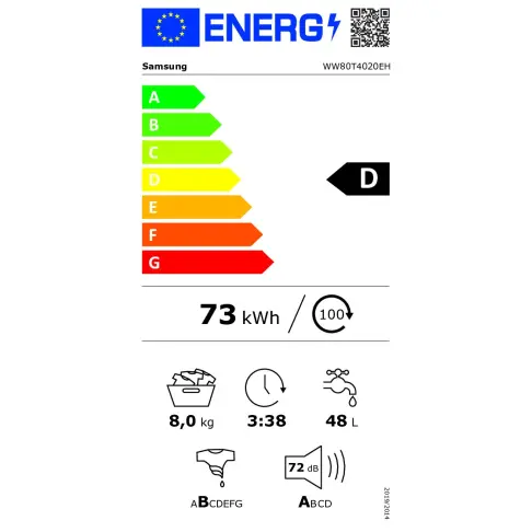 Lave-linge frontal SAMSUNG WW80T4020EH - 5