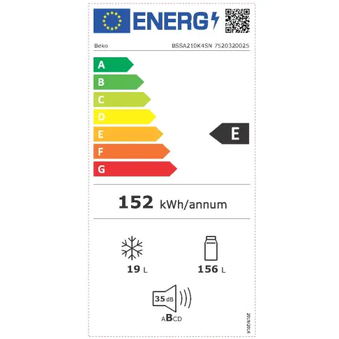 Réfrigérateur intégré 1 porte BEKO BSSA210K4SN - 6