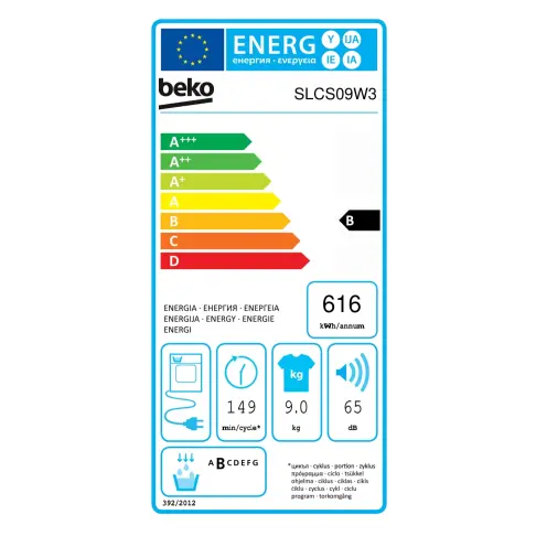 Sèche-linge frontal BEKO SLCS09W3 - 9