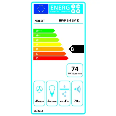 Hotte décorative INDESIT IHVP 6.6 LMK - 2