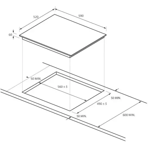 Plaque à induction CANDY CTP6445CBB - 2