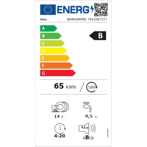 Lave-vaisselle tout intégré 60 cm BEKO BDIN28450C - 7