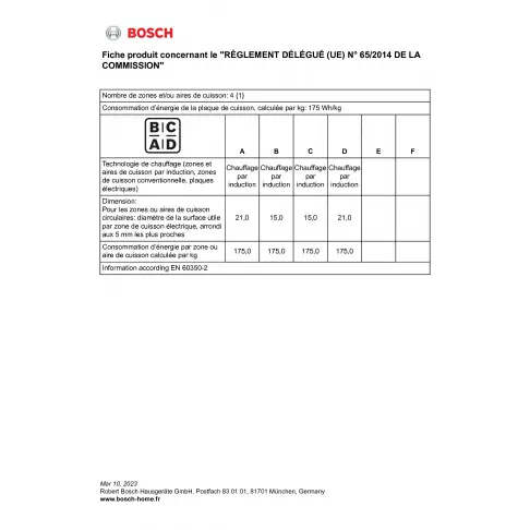 Table aspirante BOSCH PIE611B15E - 7