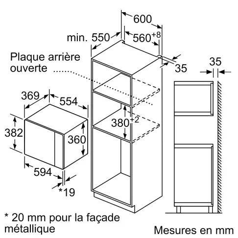 Micro-ondes encastrable monofonction NEFF HLAWD53N1F - 6