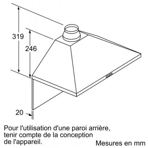 Hotte décorative BOSCH DWP 64 BC 50 - 8