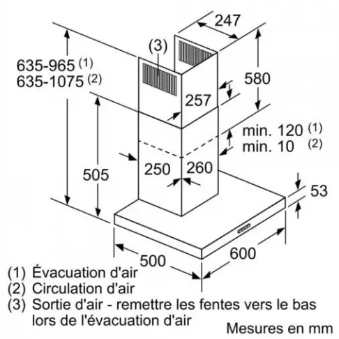 Hotte décorative BOSCH DWB 66 FM 50 - 6