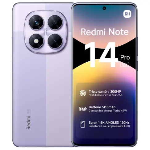 Smartphone XIAOMI REDMINOTE14PRO5GPURPLE256 - 1