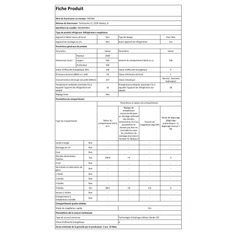 Réfrigérateur combiné inversé HISENSE RB440N4BCE - 5