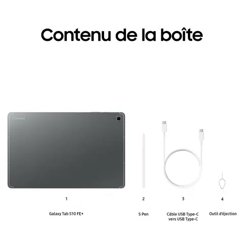 SAMSUNG Galaxy Tab S10 FE+ Wi-Fi Gris - 256Go - 11