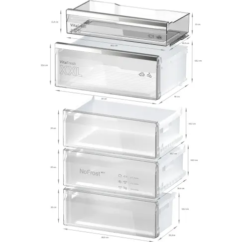 Réfrigérateur combiné inversé BOSCH KGN49AIBT - 6