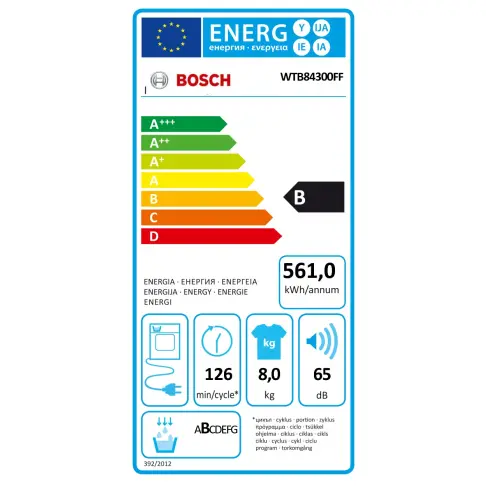 Sèche-linge frontal BOSCH WTB 84300 FF - 3