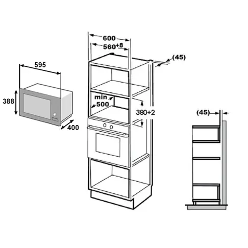 Micro-ondes encastrable gril BEKO BMGB25333DX - 2