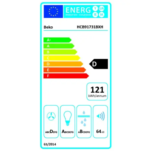 Hotte décorative BEKO HCB 91731 BXH - 7