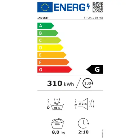 Sèche-linge frontal INDESIT YTCM 108 BFR 1 - 2