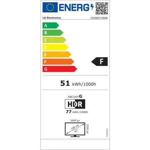 Tv led 43'' LG 43QNED72B6B - 10