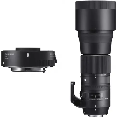 Optique zoom pour appareil photo reflex numerique SIGMA 150-600 C + TC 1401 CANON - 1