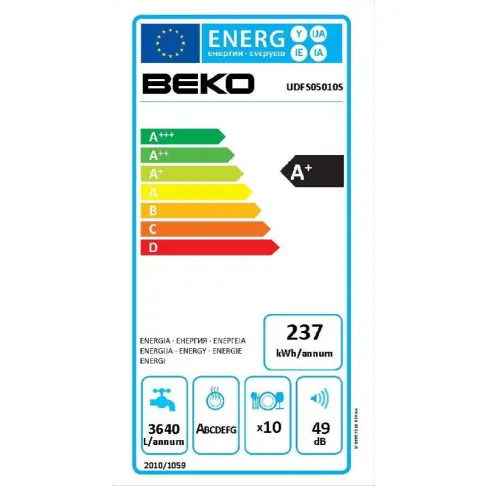 Lave-vaisselle 45 cm BEKO UDFS 05010 S - 2