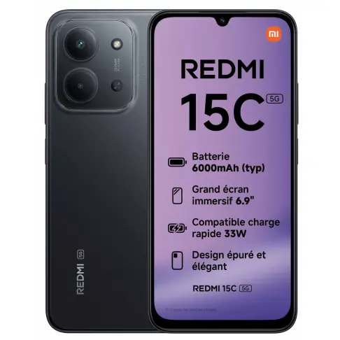 Smartphone XIAOMI REDMI15C5GNOIR256 - 1