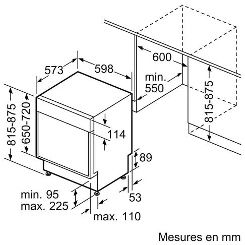 Lave-vaisselle tout intégré 60 cm BOSCH SMV6ECX93E - 14