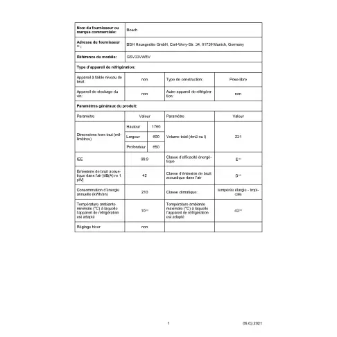 Congélateur armoire BOSCH GSV 33 VWEV - 2